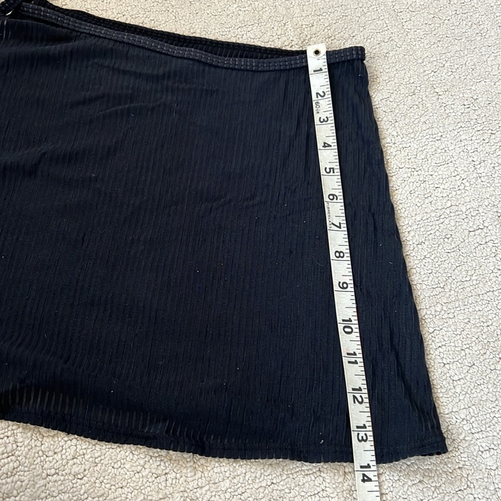Black semi sheer wrap, swim cover-up skirt SZ XS/S - Picture 7 of 7